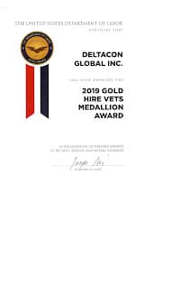 Deltacon Global's 2019 HireVets Medallion Award